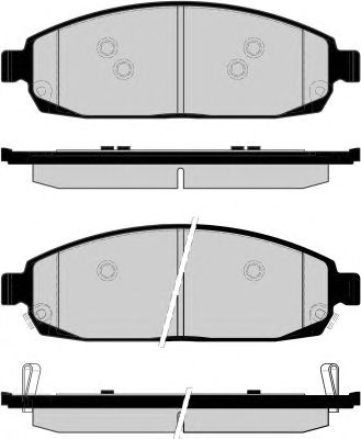 Комплект тормозных колодок, дисковый тормоз PA1665