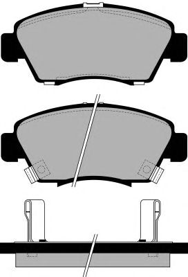 Комплект тормозных колодок, дисковый тормоз PA743