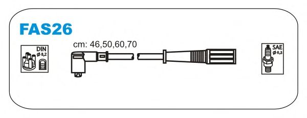 Комплект проводов зажигания FAS26