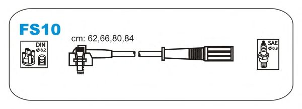 Комплект проводов зажигания FS10