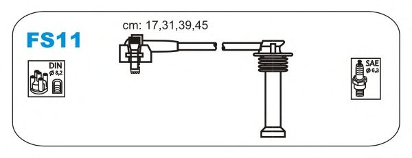 Комплект проводов зажигания FS11