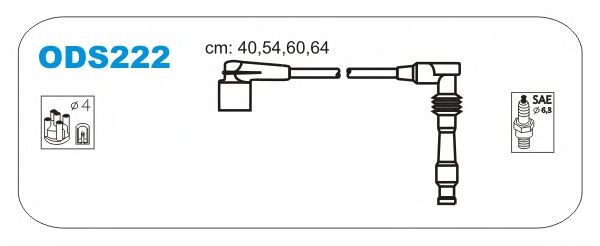 Комплект проводов зажигания ODS222