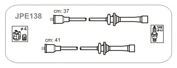 Комплект проводов зажигания JPE138