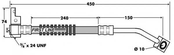Tubo flexible de frenos FBH7409