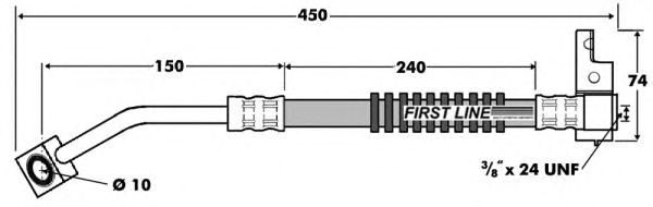 Tubo flexible de frenos FBH7415