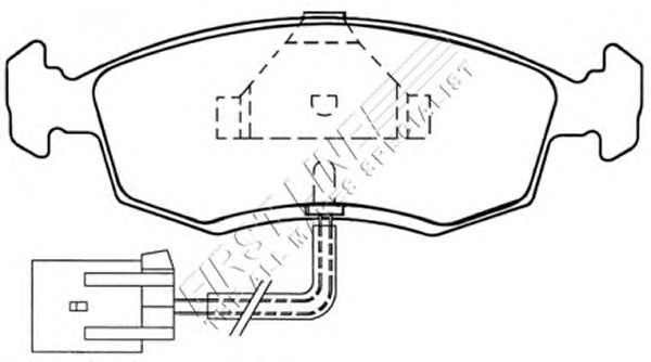 Kit de plaquettes de frein, frein à disque FBP1101