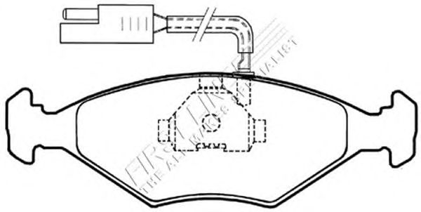 Комплект тормозных колодок, дисковый тормоз FBP3073