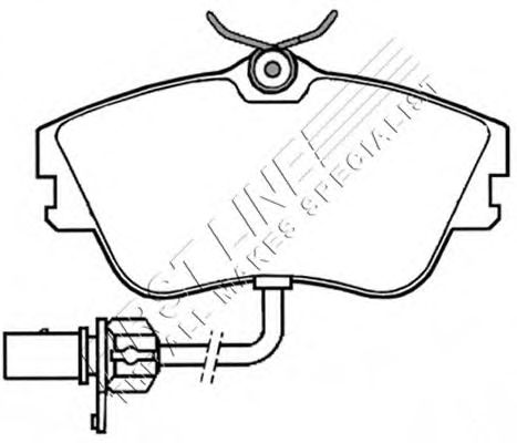 Комплект тормозных колодок, дисковый тормоз FBP3488