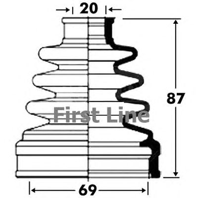 Joint-soufflet, arbre de commande FCB2858