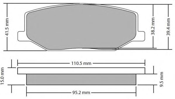 Комплект тормозных колодок, дисковый тормоз FBP-0296