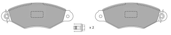 Комплект тормозных колодок, дисковый тормоз FBP-1084