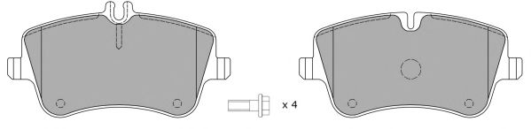 Комплект тормозных колодок, дисковый тормоз FBP-1181