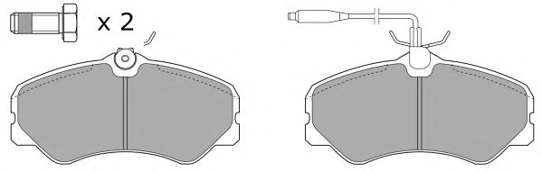 Комплект тормозных колодок, дисковый тормоз FBP-0521
