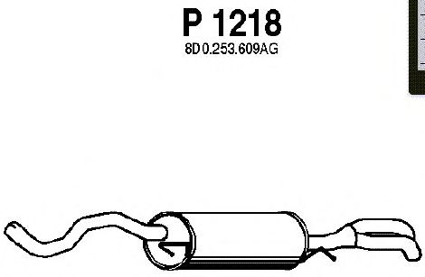 Panela de escape traseira P1218