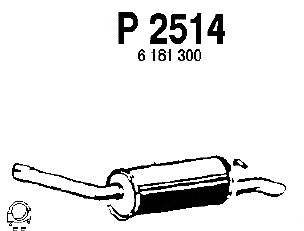 Глушитель выхлопных газов конечный P2514