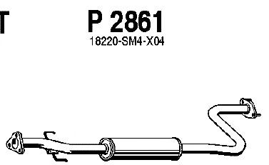 Средний глушитель выхлопных газов P2861