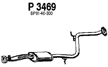 Средний глушитель выхлопных газов P3469