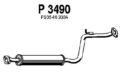 Средний глушитель выхлопных газов P3490