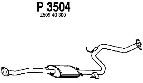 Средний глушитель выхлопных газов P3504