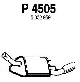 Silencieux arrière P4505