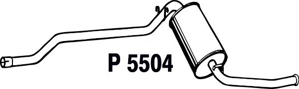 Глушитель выхлопных газов конечный P5504