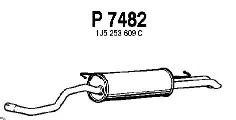 Глушитель выхлопных газов конечный P7482