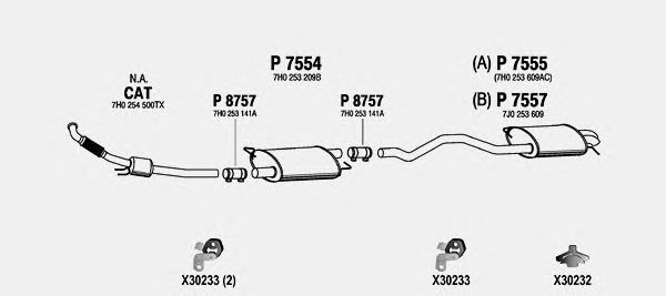 Exhaust System VW746