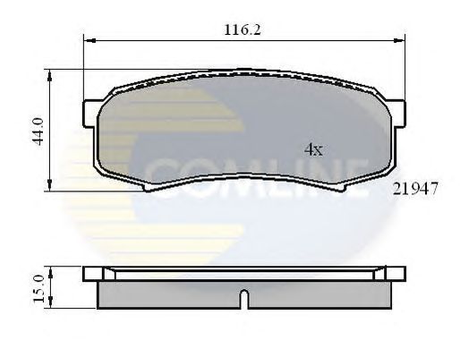 Комплект тормозных колодок, дисковый тормоз CBP0404