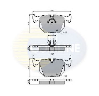 Комплект тормозных колодок, дисковый тормоз CBP01547