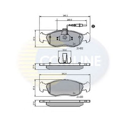 Комплект тормозных колодок, дисковый тормоз CBP1570