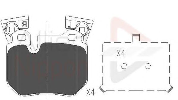 Комплект тормозных колодок, дисковый тормоз ADB06023