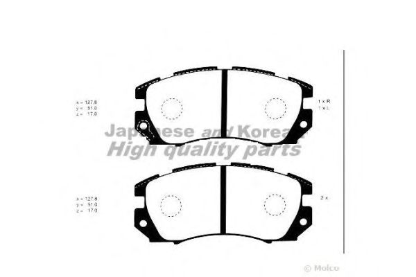 Brake Pad Set, disc brake 1080-9007