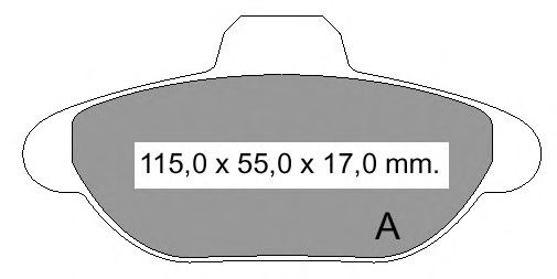 Комплект тормозных колодок, дисковый тормоз 834460