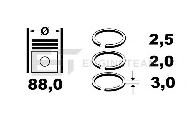 Piston Ring Kit R1001000