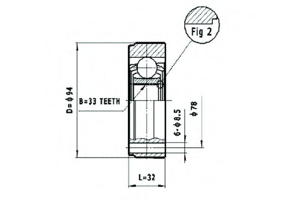 Joint Kit, drive shaft 1860.0078002