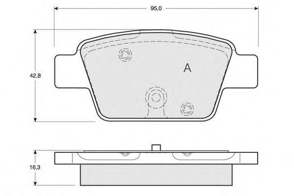 Комплект тормозных колодок, дисковый тормоз PF1251
