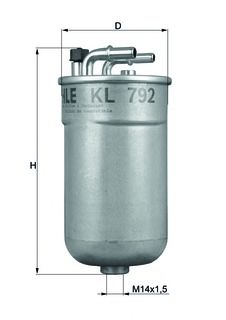 Filtro combustible KL 792
