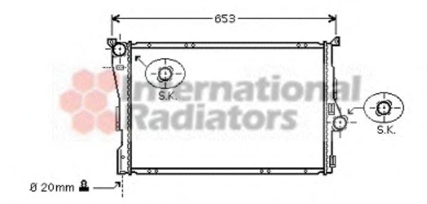 Radiator, engine cooling 06002278