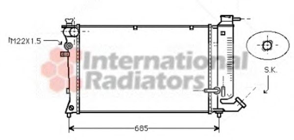 Radiator, engine cooling 09002110