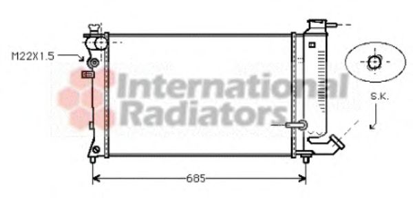 Radiator, engine cooling 09002121