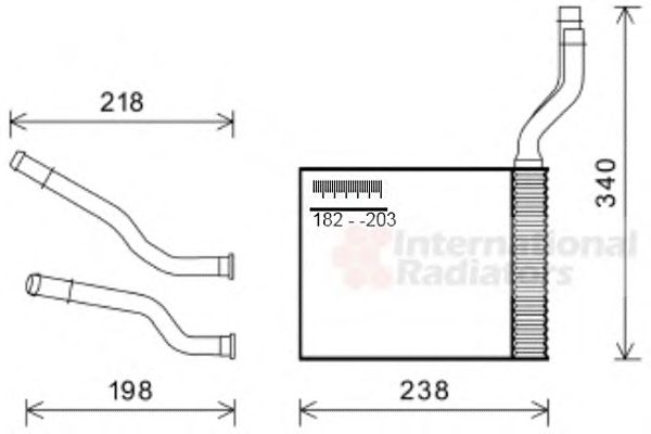 Permutador de calor, aquecimento do habitáculo 18006465