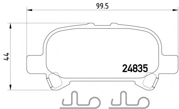 Комплект тормозных колодок, дисковый тормоз 2483501