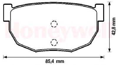 Комплект тормозных колодок, дисковый тормоз 572129B