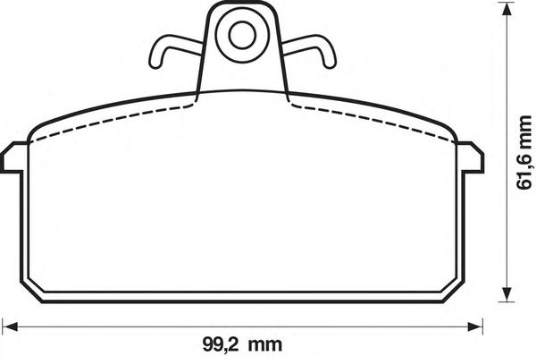Kit de plaquettes de frein, frein à disque 571453B