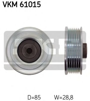 Medløberhjul, multi-V-rem VKM 61015