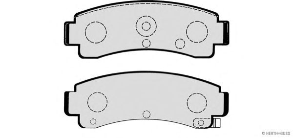 Комплект тормозных колодок, дисковый тормоз J3611025