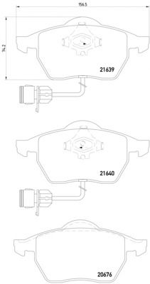 Комплект тормозных колодок, дисковый тормоз MDB2507