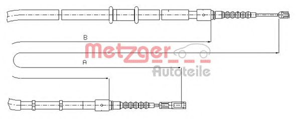 Cable, parking brake 10.7545
