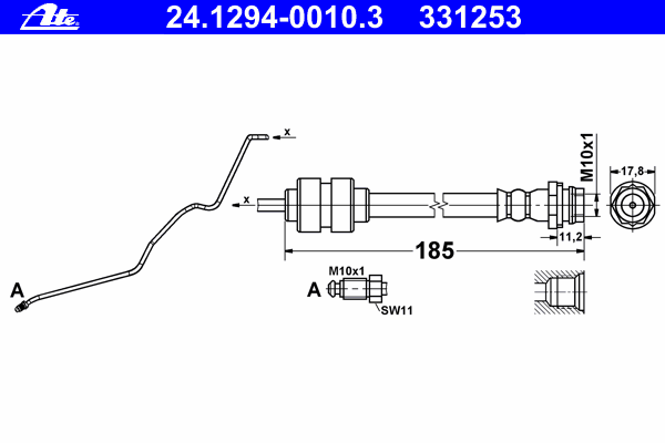 Tubo flexible de frenos 24.1294-0010.3