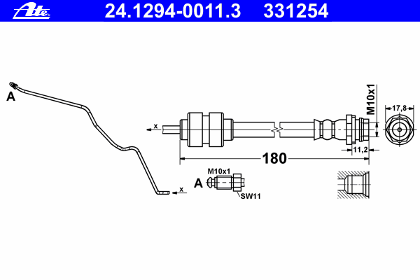 Tubo flexible de frenos 24.1294-0011.3